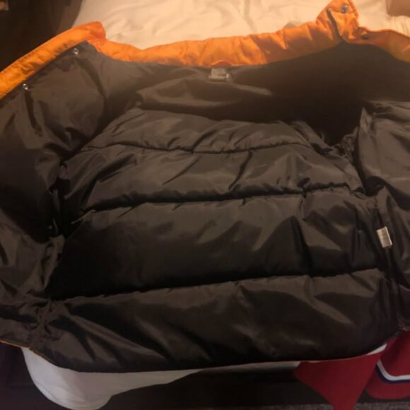 Vintage Polo Jeans Ralph Lauren Yellow Down Puffer Jacket L - Picture 6 of 7